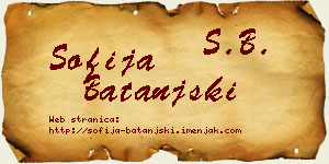 Sofija Batanjski vizit kartica
